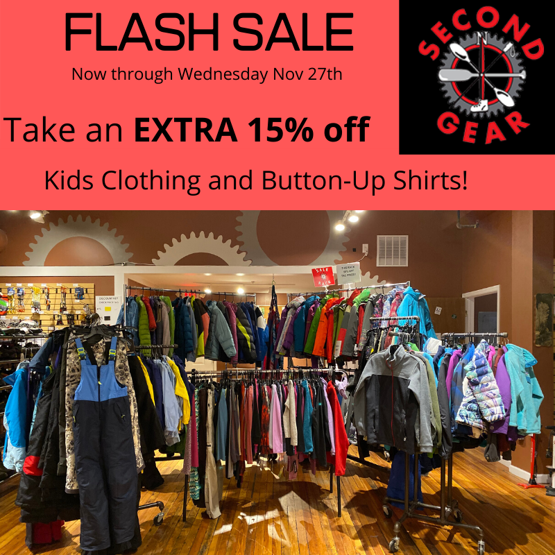 FLASH SALE: Take an EXTRA 15% off all Kids Clothing, Winter Jackets & –  Second Gear WNC