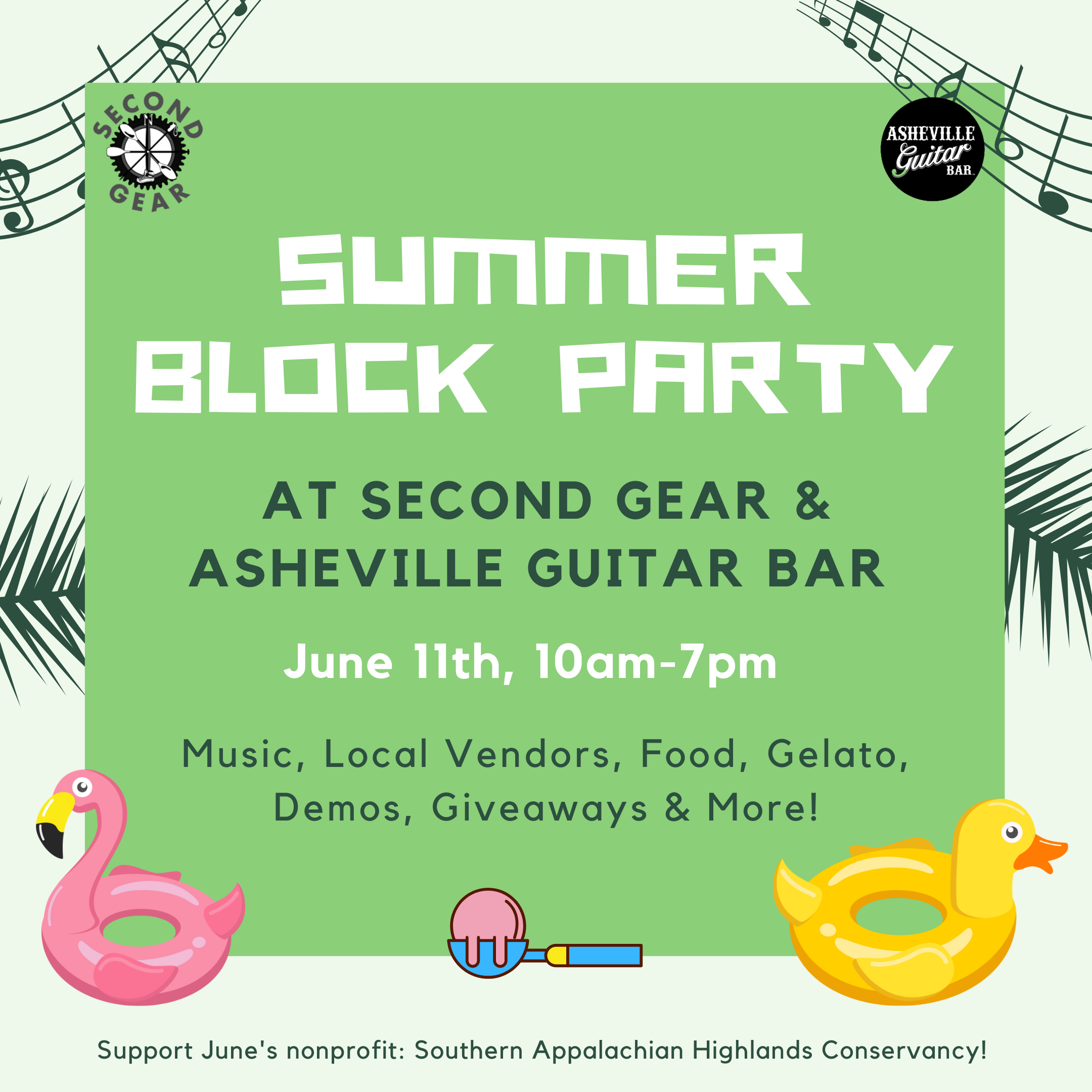 Summer Block Party at Second Gear & Asheville Guitar Bar Second Gear WNC