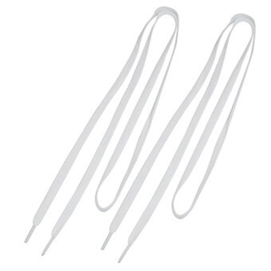 Sofsole Athletic Flat Shoe Laces, White, 45"