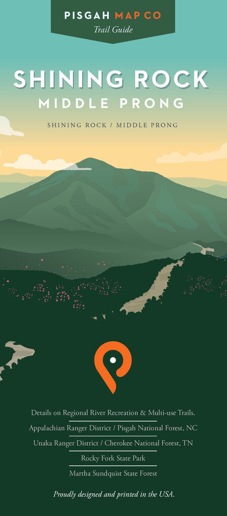 Pisgah Map Company Shining Rock w/ Middle Prong Map
