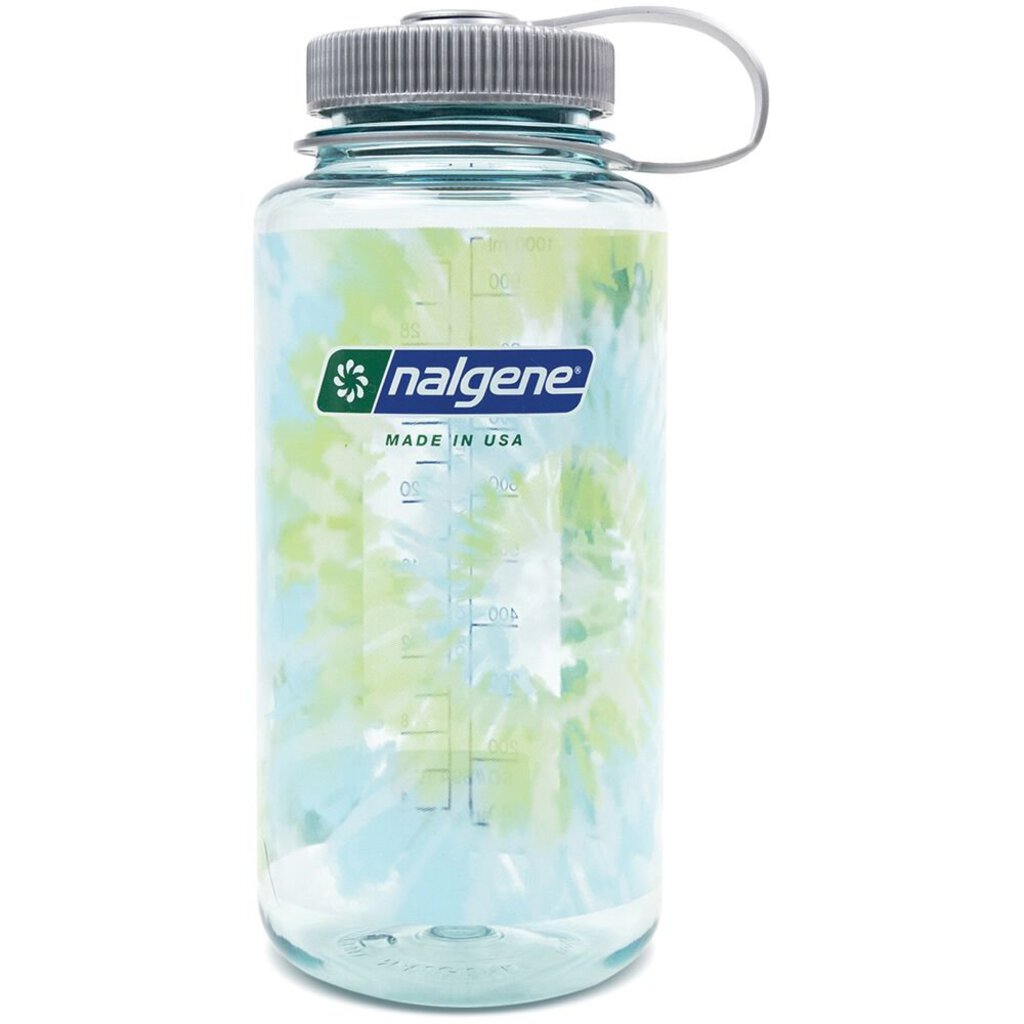 Nalgene Wide Mouth Sustain Water Bottle, 32oz, Tie Dye Seafoam