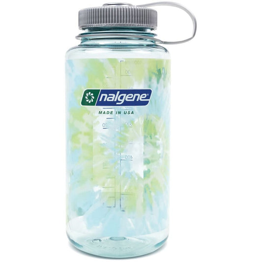 Nalgene Wide Mouth Sustain Water Bottle, 32oz, Tie Dye Seafoam