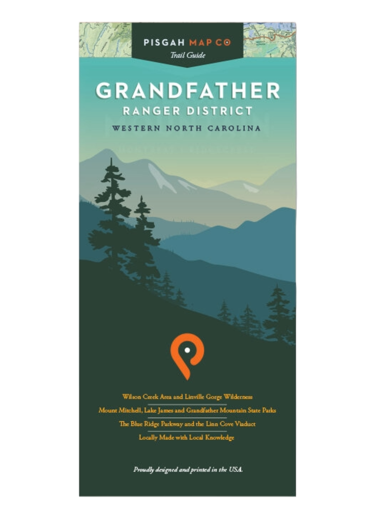 Pisgah Map Company Grandfather Ranger District Map
