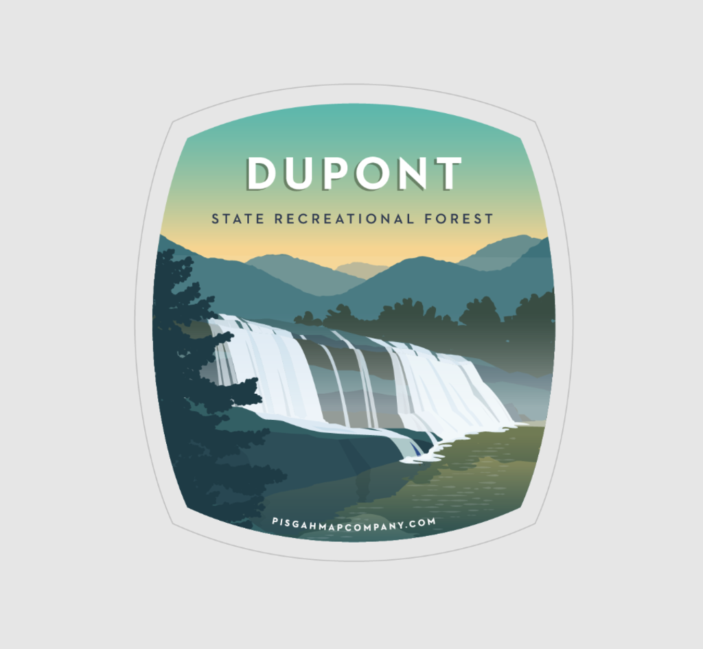 Pisgah Map Company DuPont Sticker