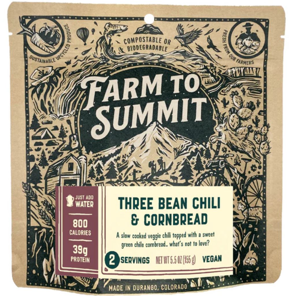 Farm To Summit Three Bean Chili & Cornbread