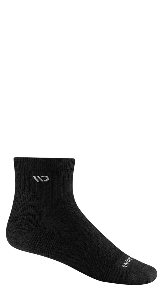 Wide Open Men's Solid Midweight 1/4 Sock