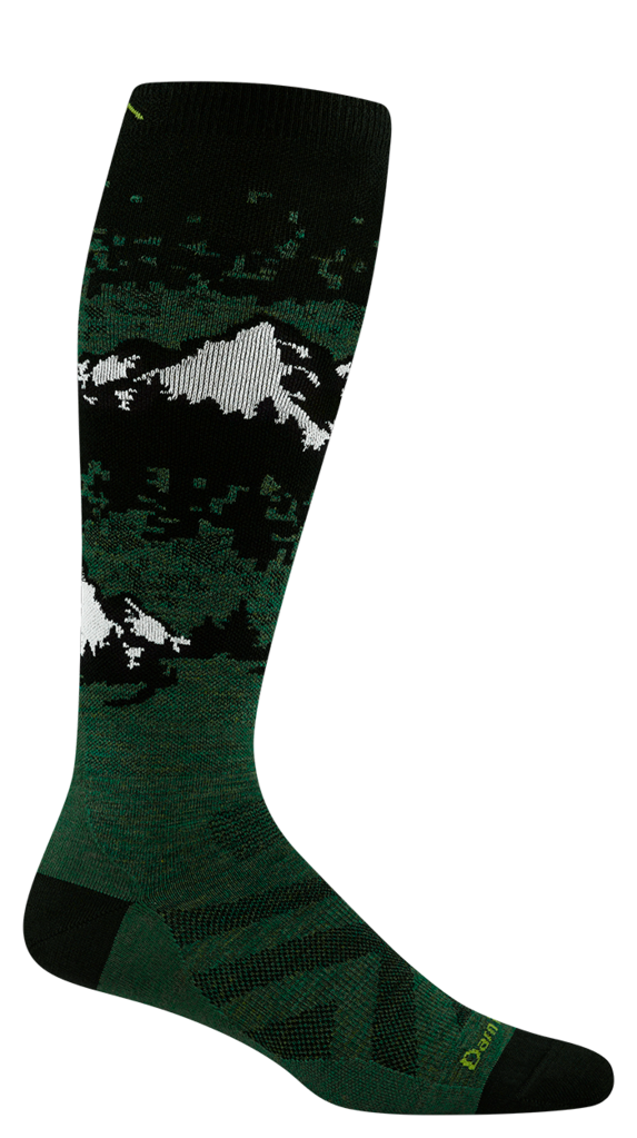 Darn Tough Cold Smoke Over-the-Calf Lightweight Snow Sock, Moss