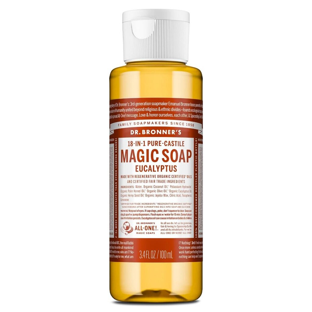 Dr. Bronners Hemp Liquid Soap, 3.4 oz.