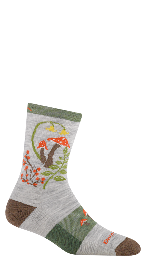 Darn Tough Women's Mellow Mushroom Micro Crew Lightweight w/ Cushion Hike Sock
