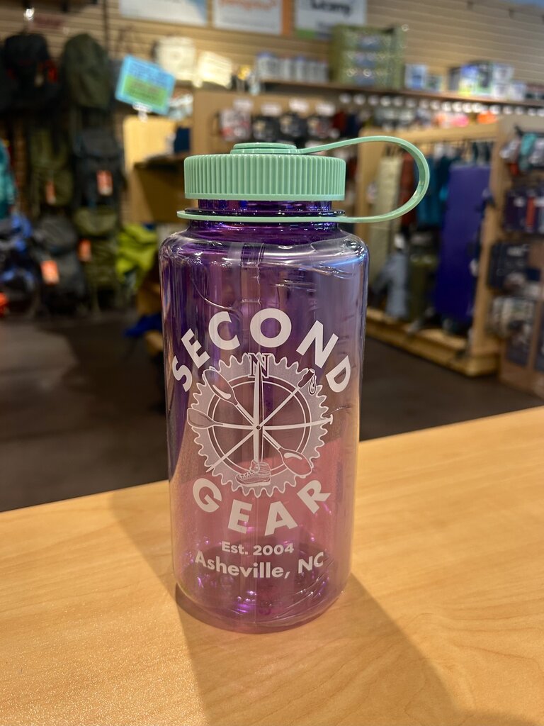 Second Gear Nalgene, Wide Mouth, Purple/Pastel Green