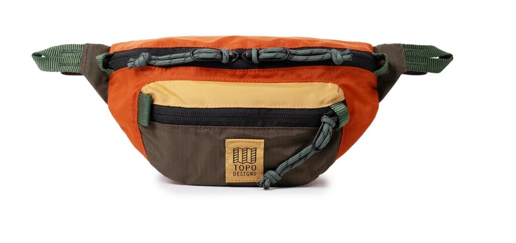 Topo Designs Mountain Waist Pack, Woodland/Terracotta