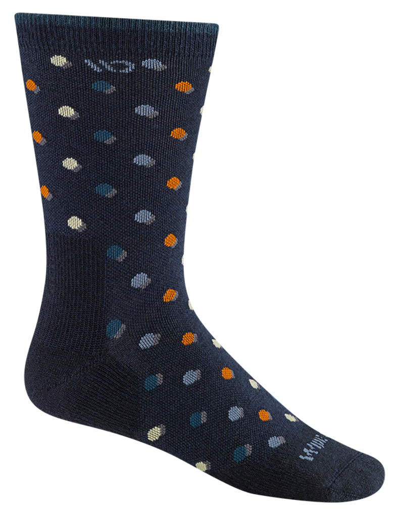 Wide Open Men's On the Dot Midweight w/ Cushion Crew Sock