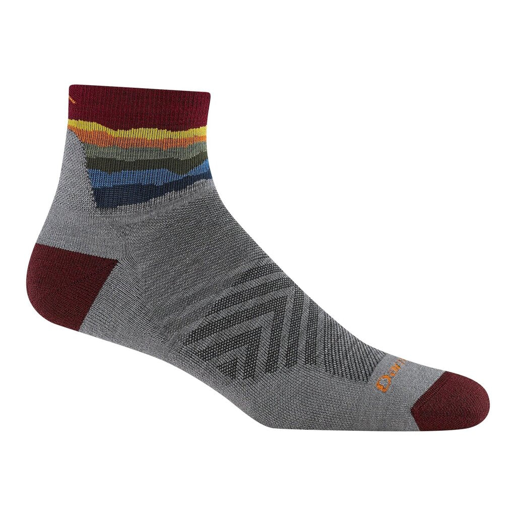 Darn Tough Men's Run 1/4 Ultra-Lightweight w/ Cushion Run Sock, Dark Teal / Style 1040