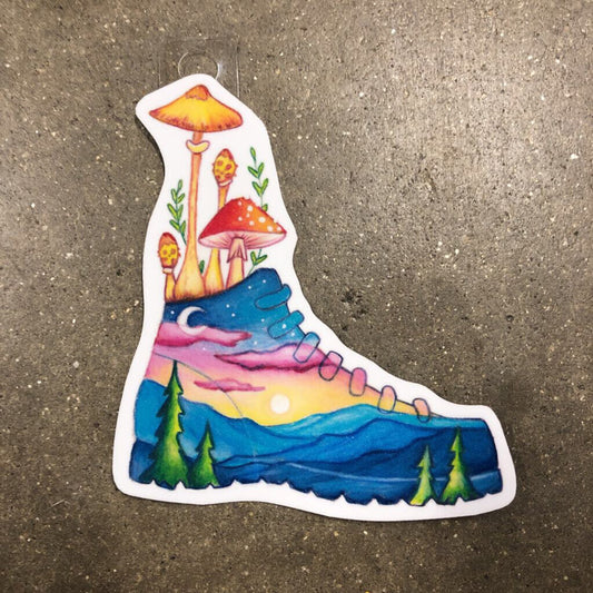 Wandering Arts Mushroom Boot Sticker