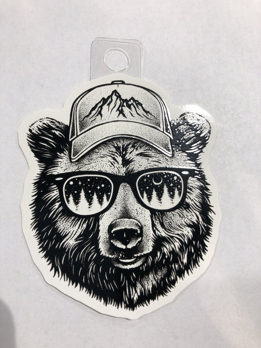 Sticker Art Cool Bear
