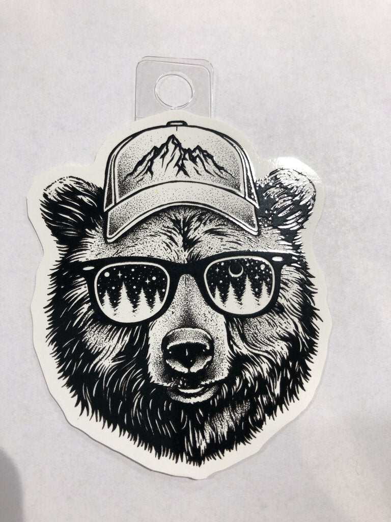 Sticker Art Cool Bear