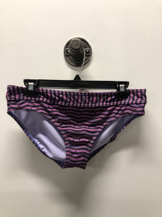 Prana Swimsuit Bottoms, Purple/Black Print, Women's L