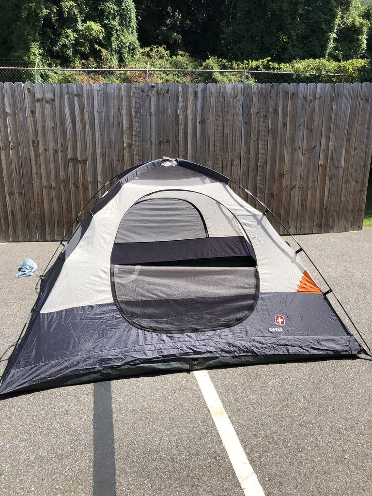 swiss gear 4 person tent Swiss Gear Tent Sg 33013, Grey/Yellow, 4P? – Second Gear WNC