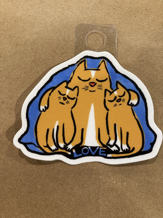 Cat Family Love Sticker