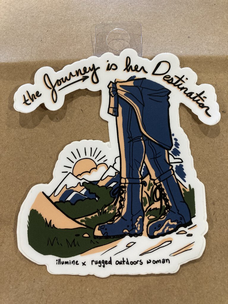 The Journey Is Her Destination Sticker