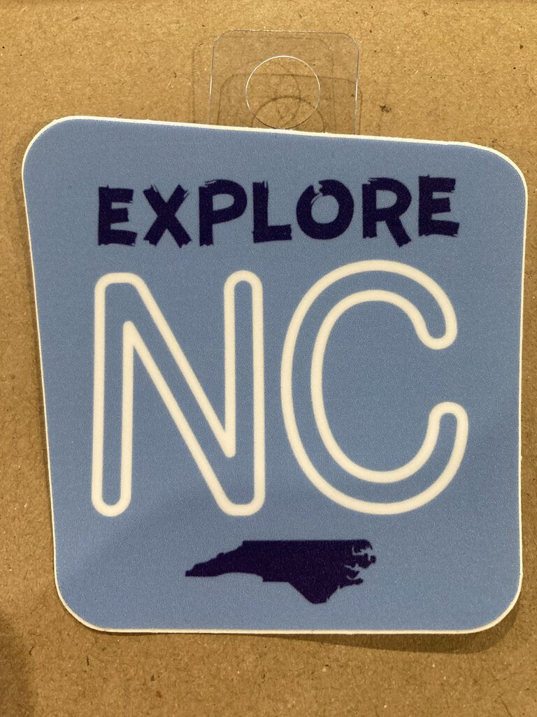 Explore NC Sticker, Blue