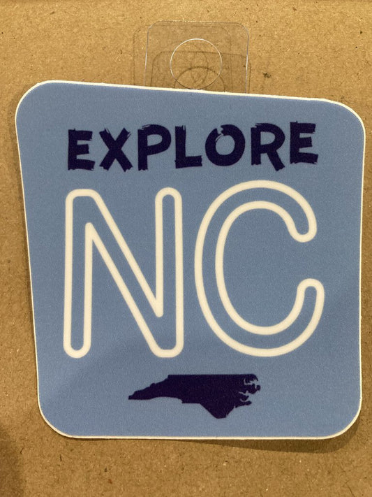 Explore NC Sticker, Blue