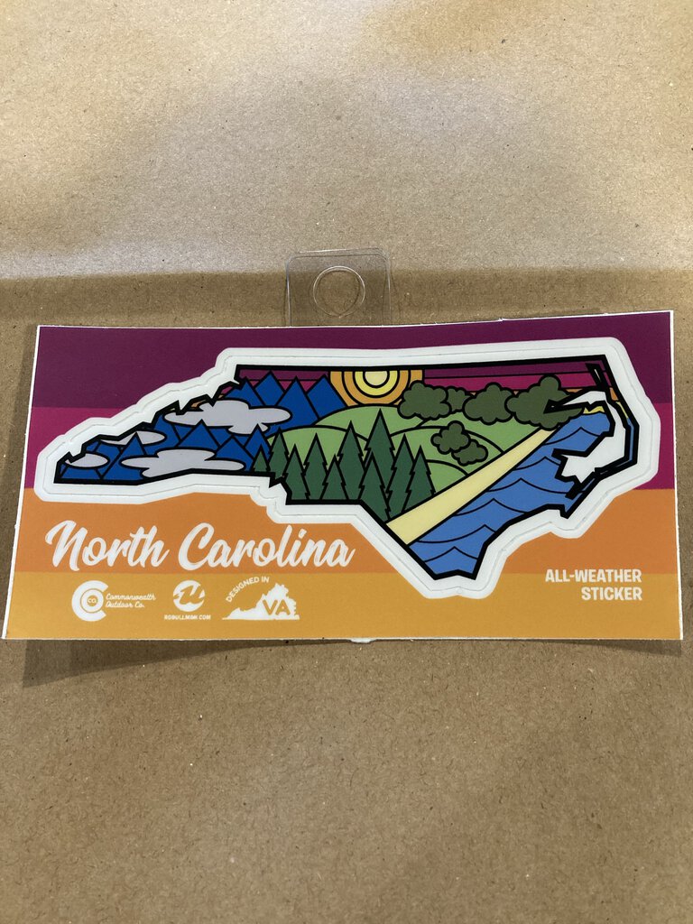 North Carolina State Sticker, Mountains to Sea
