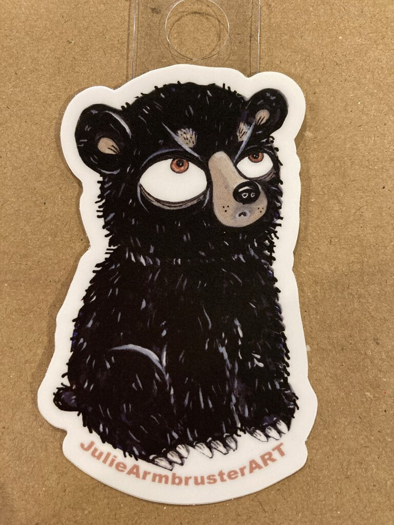 Black Bear Cub Sticker