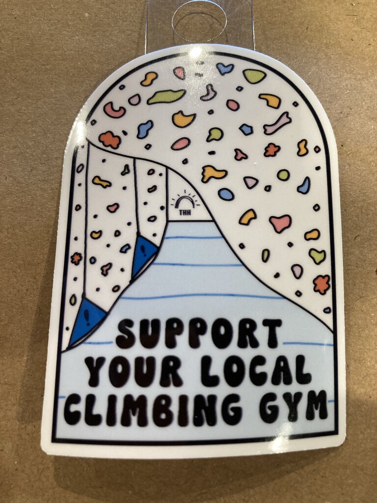 The Holler Hippie Support Your Local Climbing Gym Sticker