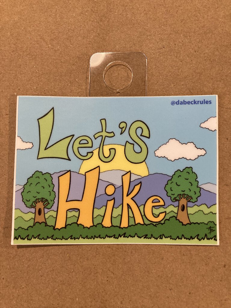 Andrew Beck Designs Let's Hike Sticker