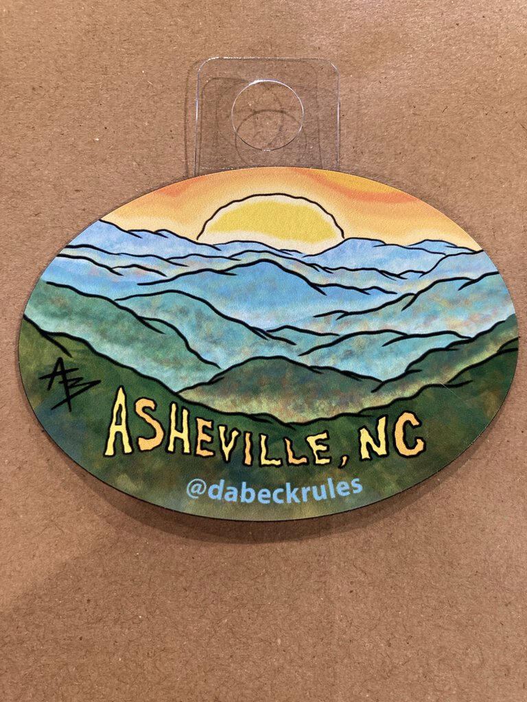 Andrew Beck Designs Asheville Mountains Sunset Magnet