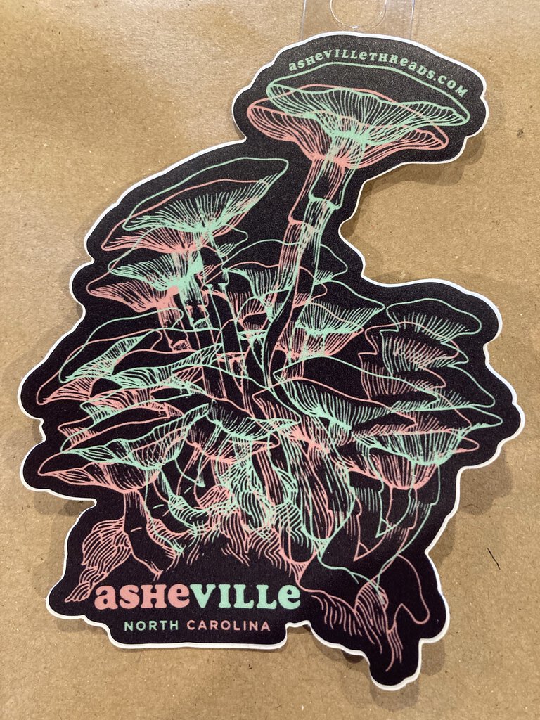 Asheville Threads Trail Trippy Sticker