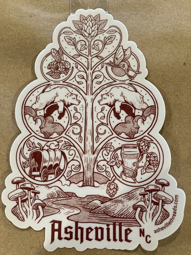 Asheville Threads Tapestry Sticker