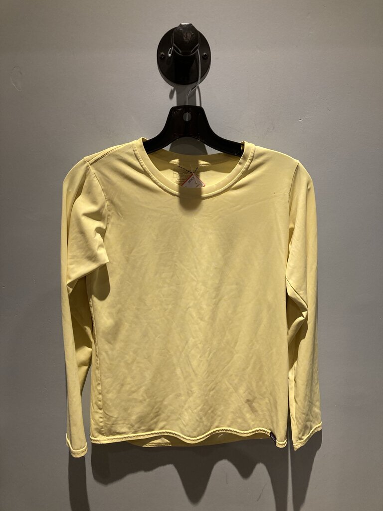 (Stain) Patagonia LS Crew Sun Shirt, Yellow, Women's XS