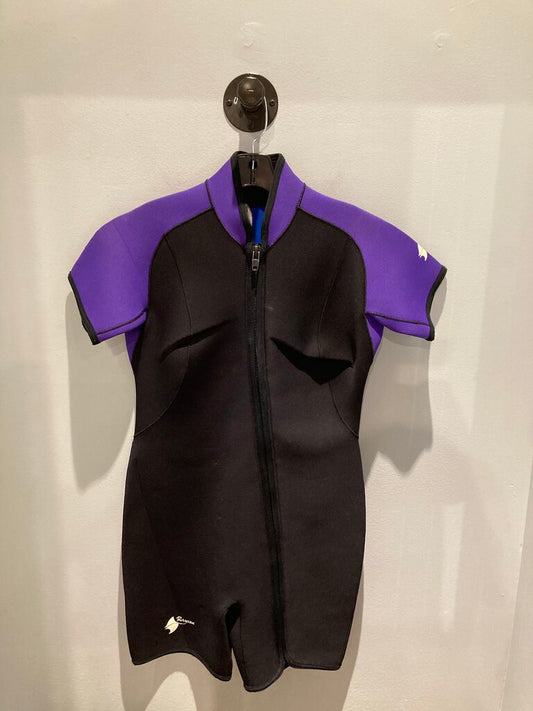 Raycon SS Wetsuit Shortie, Black/Purple, Women's M?