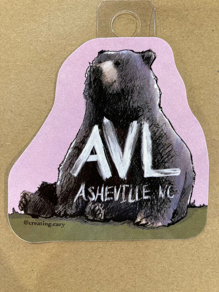 Gingerly Designs Sitting Bear Purple Trim