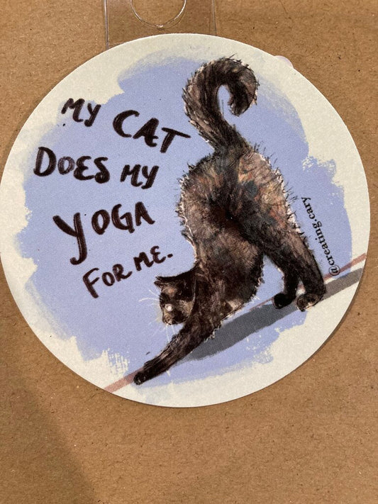 Gingerly Designs My Cat Does My Yoga Cat