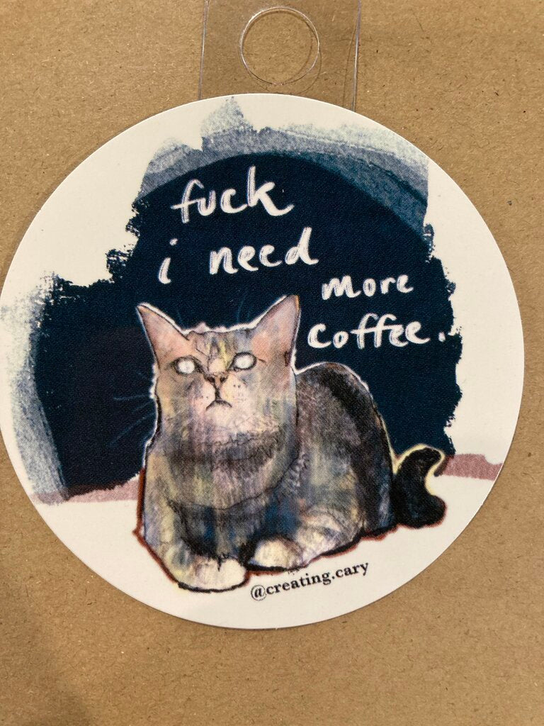 Gingerly Designs More Coffee Cat