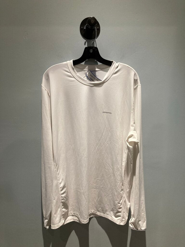 Patagonia LS Crew, White, Men's XL