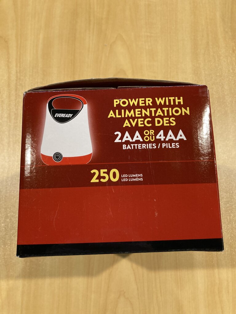 Everready Camping Lanterns, Red, Set of 2 (Batteries Included)