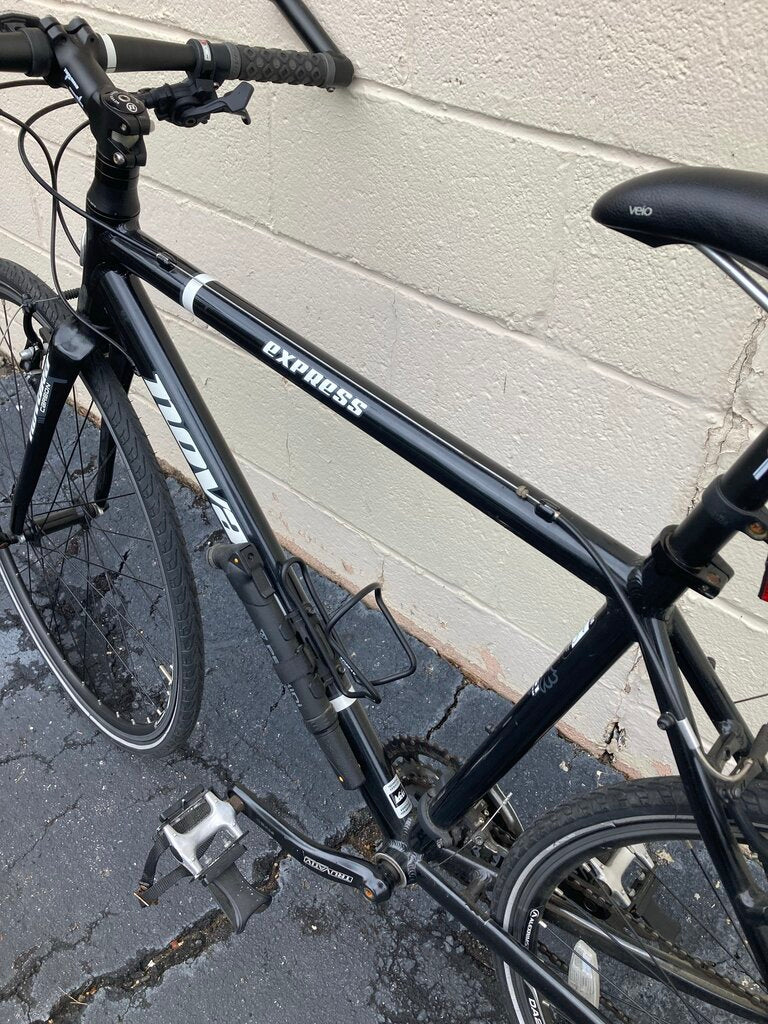 Novara Express Hybrid Bike, Black, Medium Frame, Carbon Fork