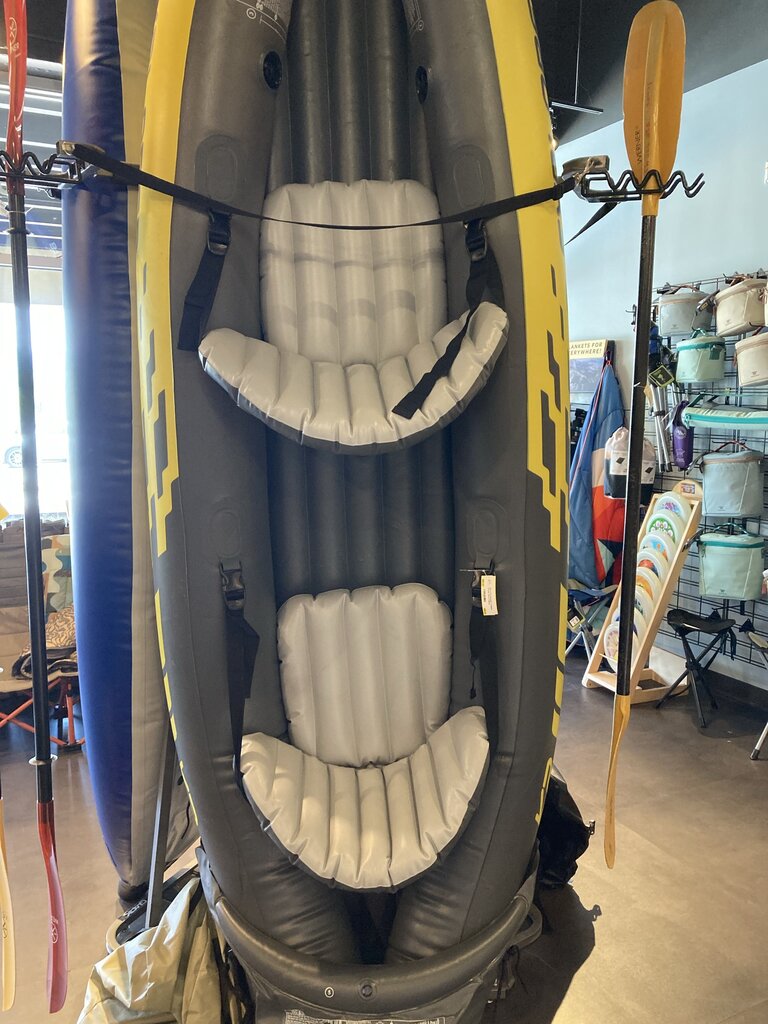 Intex K2 Inflatable Tandem Kayak, Grey/Yellow