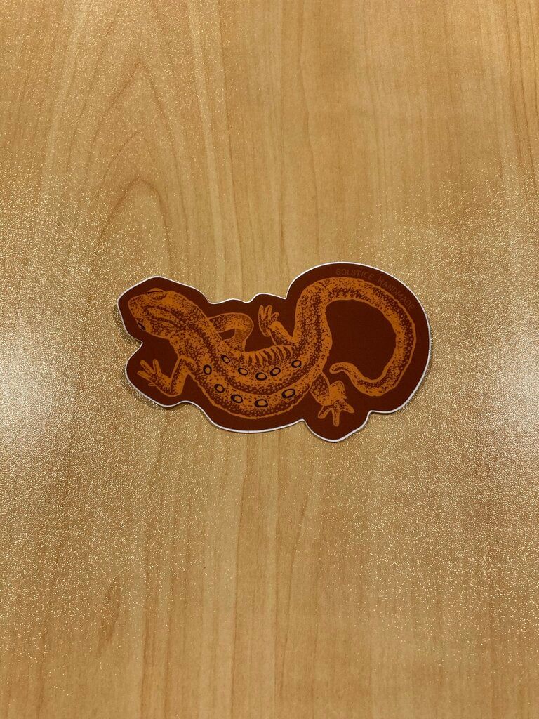 Solstice Handmade Red Eft Sticker