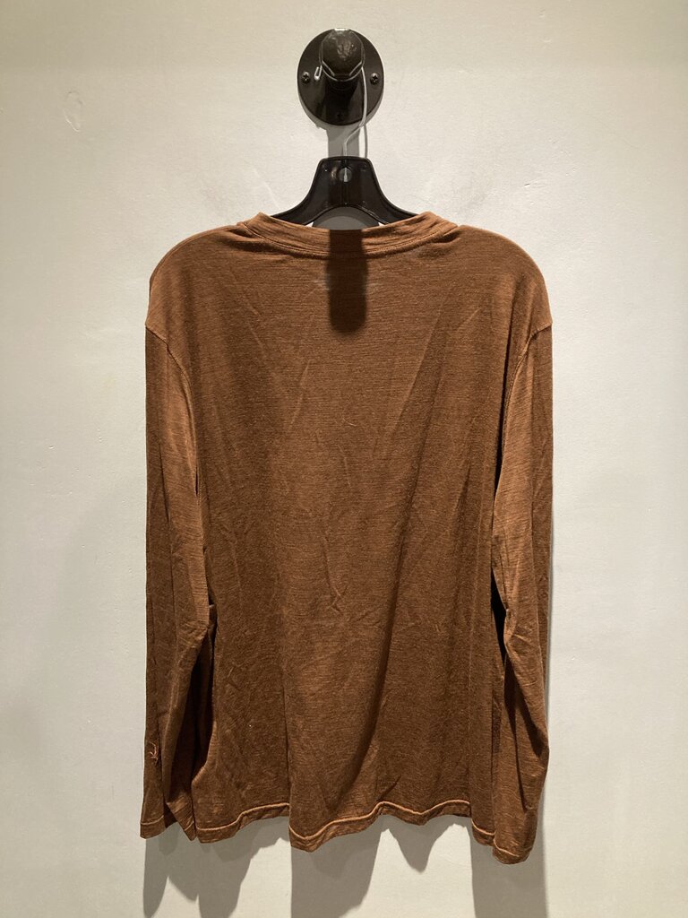 Ibex 1/4 Button LS, Brown, Men's XXL