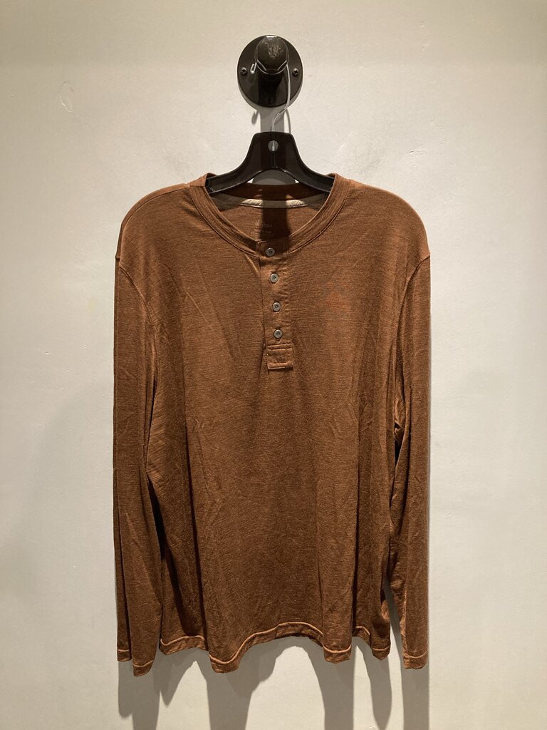 Ibex 1/4 Button LS, Brown, Men's XXL