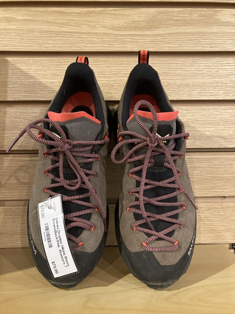 Salewa Dropline Hiking Shoes, Brown/Black/Pink, Women's 7