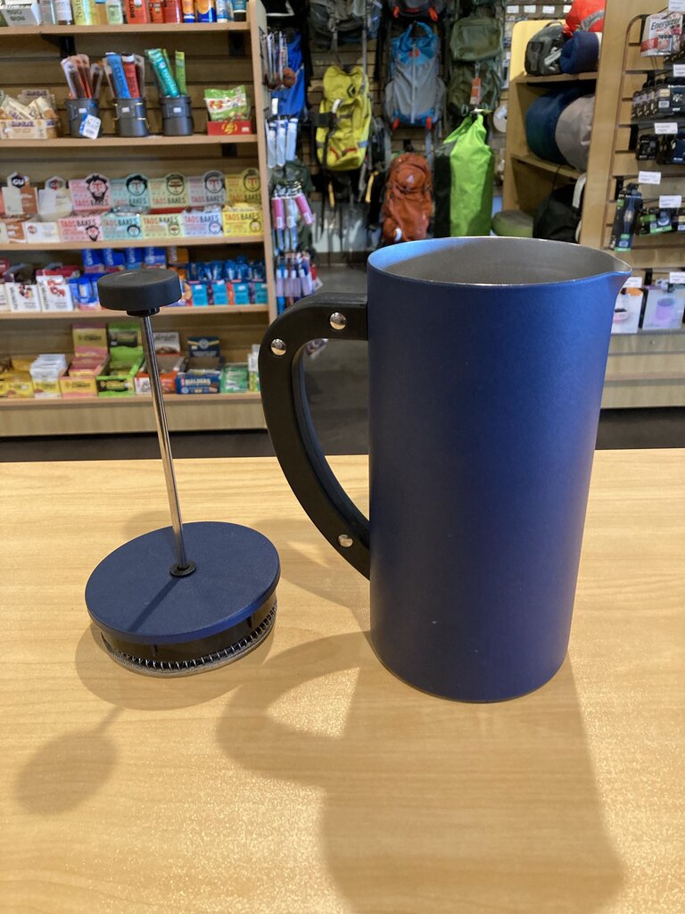 Hydra Peak Insulated Stainless French Press, Blue, 34oz