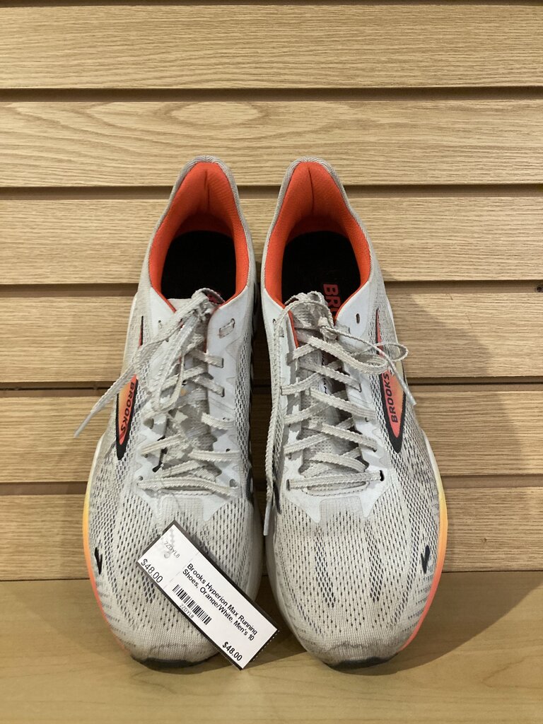 Brooks Hyperion Max Running Shoes, Orange/White, Men's 10