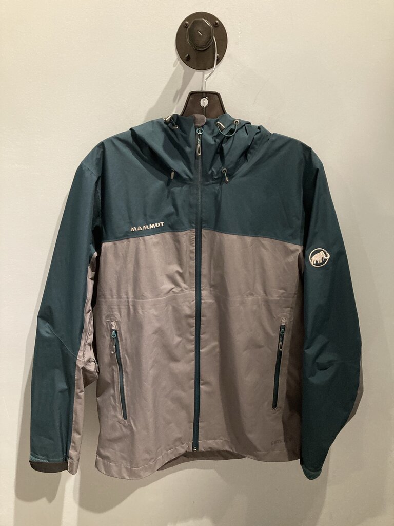 Mammut Full Zip GTX Rain Jacket, Green/Grey, Men's M