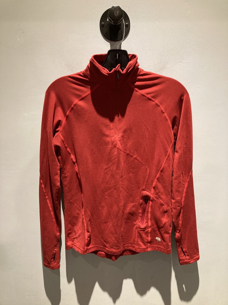 Mountain Hardwear 1/4 Zip Baselayer, Red, Women's S